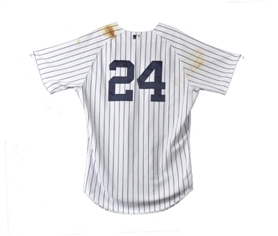 2012 Robinson Cano Game Worn New York Yankees Home Jersey (MLB and Steiner auth)